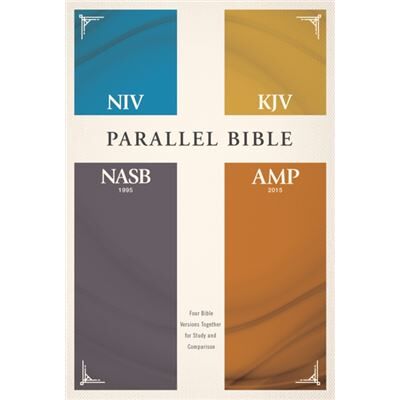 NIV KJV NASB Amplified Parallel Bible Hardcover by Zondervan Zondervan - Publicité NIV KJV NASB Amplified Parallel Bible Hardcover by Zondervan Zondervan - Publicité