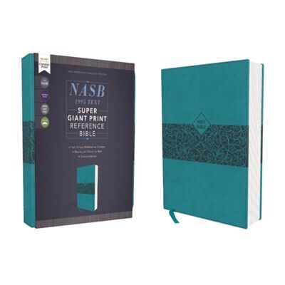 NASB Super Giant Print Reference Bible Leathersoft Teal Red Letter 1995 Text Comfort Print by Zondervan - Publicité NASB Super Giant Print Reference Bible Leathersoft Teal Red Letter 1995 Text Comfort Print by Zondervan - Publicité