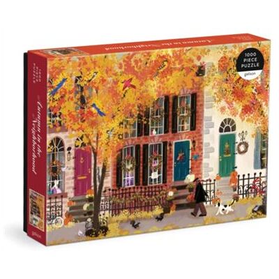 Autumn in the Neighborhood 1000 Piece Puzzle by Galison - Publicité Autumn in the Neighborhood 1000 Piece Puzzle by Galison - Publicité
