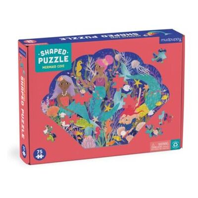 Galison Mermaid Cove 75 Piece Shaped Scene puzzle by Mudpuppy - Publicité Galison Mermaid Cove 75 Piece Shaped Scene puzzle by Mudpuppy - Publicité