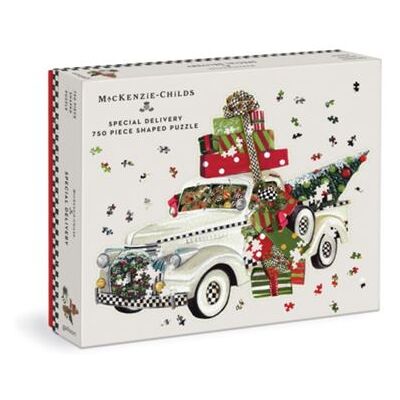 MacKenzieChilds Special Delivery 750 Piece Shaped Puzzle by Galison - Publicité MacKenzieChilds Special Delivery 750 Piece Shaped Puzzle by Galison - Publicité