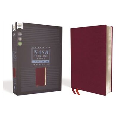 NASB Thinline Bible Large Print Bonded Leather Burgundy Red Letter 1995 Text Comfort Print by Zondervan - Publicité NASB Thinline Bible Large Print Bonded Leather Burgundy Red Letter 1995 Text Comfort Print by Zondervan - Publicité