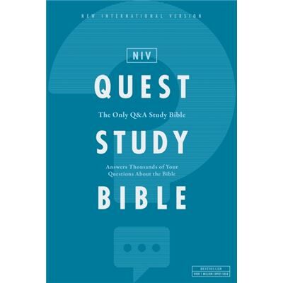 NIV Quest Study Bible Hardcover Blue Comfort Print by Zondervan Zondervan - Publicité NIV Quest Study Bible Hardcover Blue Comfort Print by Zondervan Zondervan - Publicité