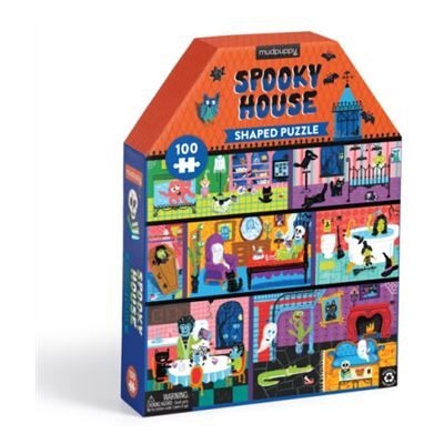 Galison Spooky House 100 piece HouseShaped Puzzle by Mudpuppy - Publicité Galison Spooky House 100 piece HouseShaped Puzzle by Mudpuppy - Publicité