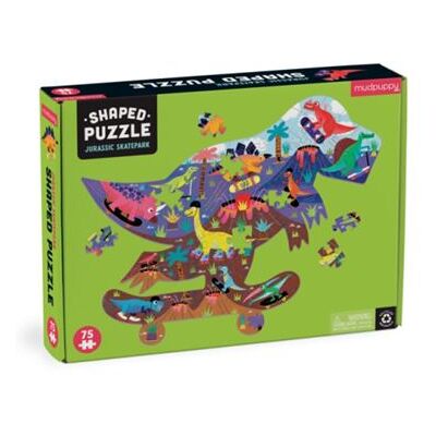 Galison Jurassic Skatepark 75 Piece Shaped Scene Puzzle by Mudpuppy - Publicité Galison Jurassic Skatepark 75 Piece Shaped Scene Puzzle by Mudpuppy - Publicité