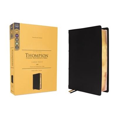 Zondervan KJV Thompson ChainReference Bible Large Print Genuine Leather Cowhide Black Red Letter Comfort Print - Publicité Zondervan KJV Thompson ChainReference Bible Large Print Genuine Leather Cowhide Black Red Letter Comfort Print - Publicité