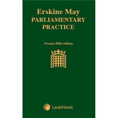 LexisNexis UK Erskine May Parliamentary Practice - Publicité LexisNexis UK Erskine May Parliamentary Practice - Publicité