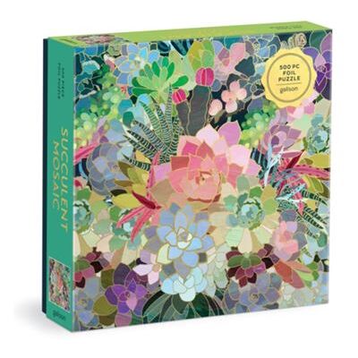 Succulent Mosaic 500 Piece Foil Puzzle by Galison - Publicité Succulent Mosaic 500 Piece Foil Puzzle by Galison - Publicité