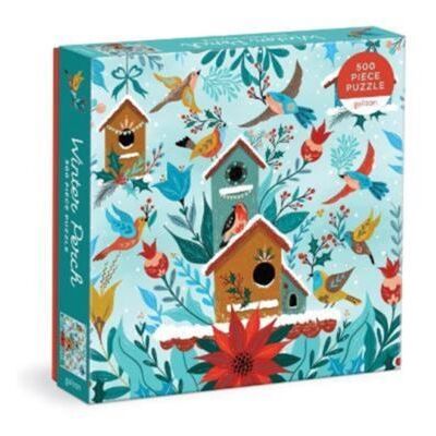 Galison Winter Perch 500 Piece Puzzle - Publicité Galison Winter Perch 500 Piece Puzzle - Publicité