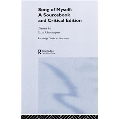 Routledge Walt Whitmans Song of Myself by Walt Whitman - Publicité Routledge Walt Whitmans Song of Myself by Walt Whitman - Publicité