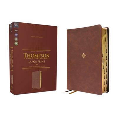 Zondervan NKJV Thompson ChainReference Bible Large Print Leathersoft Brown Red Letter Thumb Indexed Comfort Print - Publicité Zondervan NKJV Thompson ChainReference Bible Large Print Leathersoft Brown Red Letter Thumb Indexed Comfort Print - Publicité