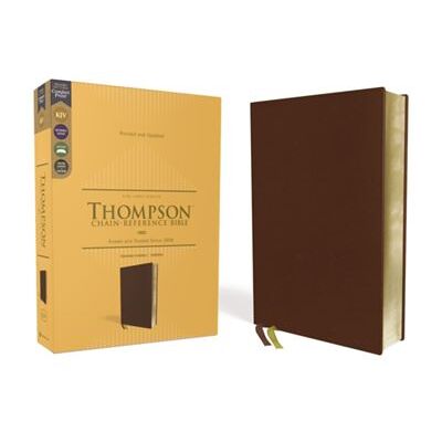 Zondervan KJV Thompson ChainReference Bible Genuine Leather Calfskin Brown Red Letter Comfort Print - Publicité Zondervan KJV Thompson ChainReference Bible Genuine Leather Calfskin Brown Red Letter Comfort Print - Publicité