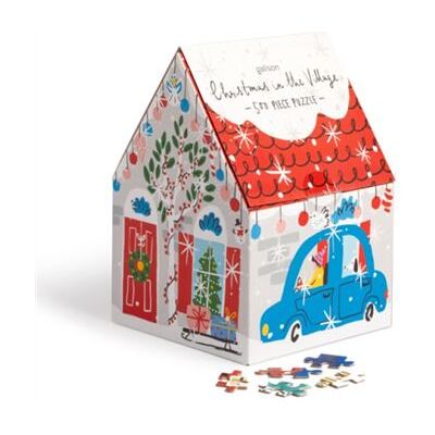 Christmas in the Village 500 Piece House Puzzle by Galison - Publicité Christmas in the Village 500 Piece House Puzzle by Galison - Publicité