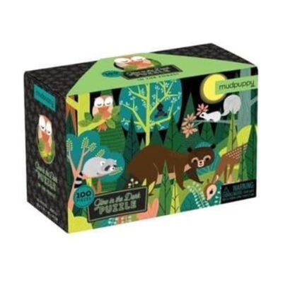 Galison In The Forest Glow In The Dark Puzzle by Mudpuppy - Publicité Galison In The Forest Glow In The Dark Puzzle by Mudpuppy - Publicité