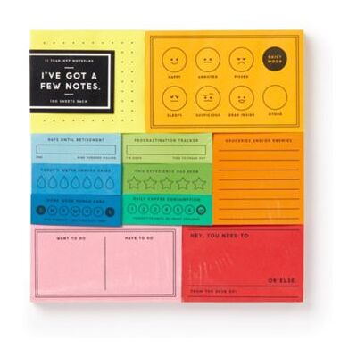 Galison Ive Got A Few Notes Tearoff Notepad Set by Brass Monkey - Publicité Galison Ive Got A Few Notes Tearoff Notepad Set by Brass Monkey - Publicité