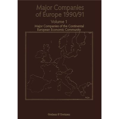 Major Companies of Europe 199091 - S. Blackburn - Springer - Livre en Anglais - Paperback - Publicité Major Companies of Europe 199091 - S. Blackburn - Springer - Livre en Anglais - Paperback - Publicité
