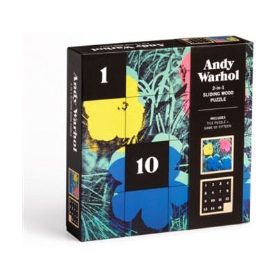 Andy Warhol Flowers 2in1 Sliding Wood Puzzle by Galison - Publicité Andy Warhol Flowers 2in1 Sliding Wood Puzzle by Galison - Publicité