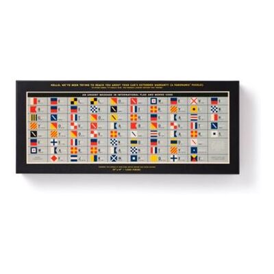 Galison An Urgent Message 1000 Piece Panoramic Puzzle by Brass Monkey - Publicité Galison An Urgent Message 1000 Piece Panoramic Puzzle by Brass Monkey - Publicité