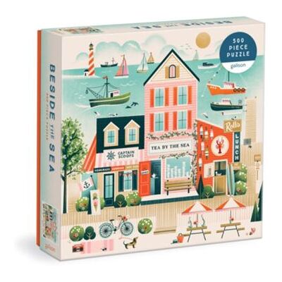 Beside the Sea 500 Piece Puzzle by Galison - Publicité Beside the Sea 500 Piece Puzzle by Galison - Publicité