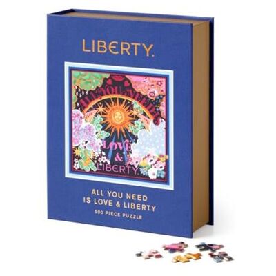 Galison Liberty All You Need is Love 500 Piece Book Puzzle - Publicité Galison Liberty All You Need is Love 500 Piece Book Puzzle - Publicité