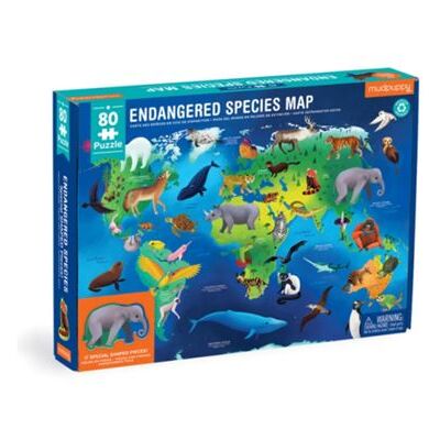 Galison Endangered Species Around the World 80 Piece Geography Puzzle by Mudpuppy - Publicité Galison Endangered Species Around the World 80 Piece Geography Puzzle by Mudpuppy - Publicité