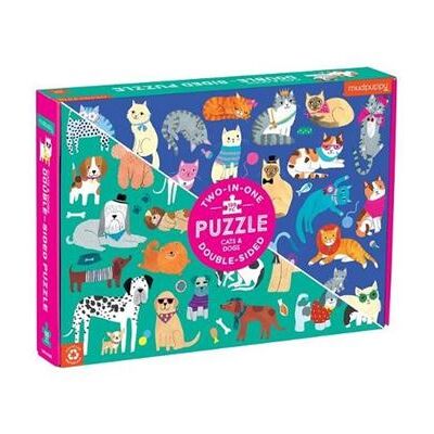 Galison Cats Dogs 100 Piece DoubleSided Puzzle - Publicité Galison Cats Dogs 100 Piece DoubleSided Puzzle - Publicité