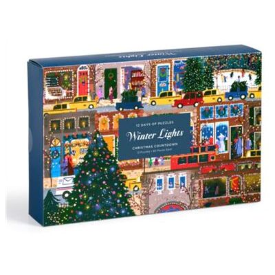 Joy Laforme Winter Lights 12 Days of Puzzles Holiday Countdown by Galison - Publicité Joy Laforme Winter Lights 12 Days of Puzzles Holiday Countdown by Galison - Publicité