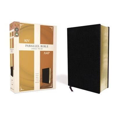 KJV Amplified Parallel Bible Large Print Bonded Leather Black Red Letter by Zondervan - Publicité KJV Amplified Parallel Bible Large Print Bonded Leather Black Red Letter by Zondervan - Publicité