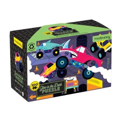 Galison Monster Trucks 100 Piece Glow in the Dark Puzzle by Mudpuppy - Publicité Galison Monster Trucks 100 Piece Glow in the Dark Puzzle by Mudpuppy - Publicité