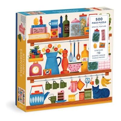 Kitchen Essentials 500 Piece Puzzle with Shaped Pieces by Galison - Publicité Kitchen Essentials 500 Piece Puzzle with Shaped Pieces by Galison - Publicité