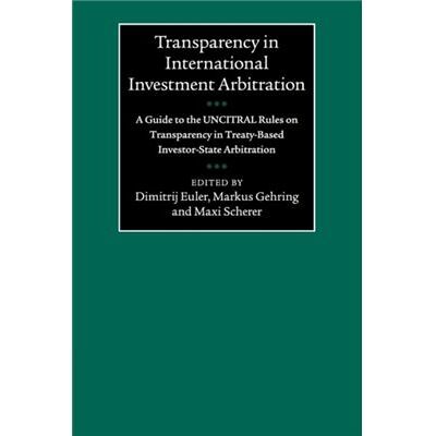 Inconnu Transparency in International Investment Arbitration - Publicité Inconnu Transparency in International Investment Arbitration - Publicité