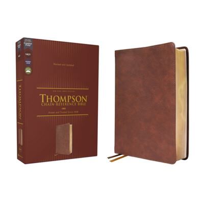 Zondervan NKJV Thompson ChainReference Bible Leathersoft Brown Red Letter Comfort Print - Publicité Zondervan NKJV Thompson ChainReference Bible Leathersoft Brown Red Letter Comfort Print - Publicité