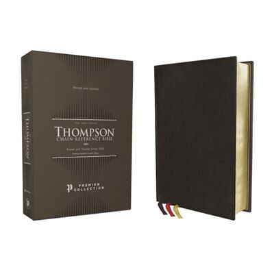 Zondervan KJV Thompson ChainReference Bible Premium Goatskin Leather Black Premier Collection Art Gilded Edges Black Letter Comfort Print - Publicité Zondervan KJV Thompson ChainReference Bible Premium Goatskin Leather Black Premier Collection Art Gilded Edges Black Letter Comfort Print - Publicité