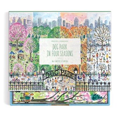 Michael Storrings Dog Park in Four Seasons Greeting Card Assortment by Galison - Publicité Michael Storrings Dog Park in Four Seasons Greeting Card Assortment by Galison - Publicité