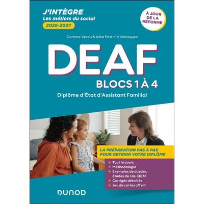 DEAF - Tout-en-un 2026-2027 Diplôme d'État d'assistant familial - Corinne Verdu - Dunod - broché - Essai - Publicité DEAF - Tout-en-un 2026-2027 Diplôme d'État d'assistant familial - Corinne Verdu - Dunod - broché - Essai - Publicité