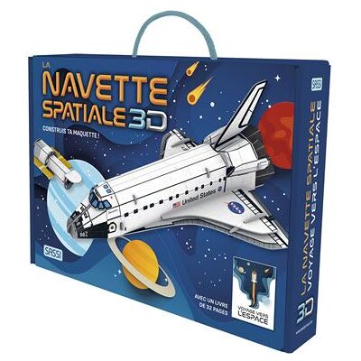 Le navette spatiale 3D Construis ta maquette ! - AA.VV. - Sassi - Coffret - Jeux livres objets - Publicité Le navette spatiale 3D Construis ta maquette ! - AA.VV. - Sassi - Coffret - Jeux livres objets - Publicité