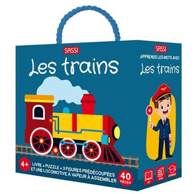 Q-box - Les trains - + puzzle - AA.VV. - Sassi - Jeux livres objets - Publicité Q-box - Les trains - + puzzle - AA.VV. - Sassi - Jeux livres objets - Publicité