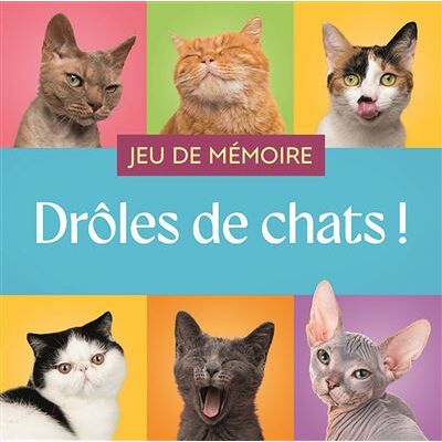 Jeu de mémoire - Drôles de chats ! - Collectif - Chantecler - Boîte ou accessoire - Jeux livres objets - Publicité Jeu de mémoire - Drôles de chats ! - Collectif - Chantecler - Boîte ou accessoire - Jeux livres objets - Publicité