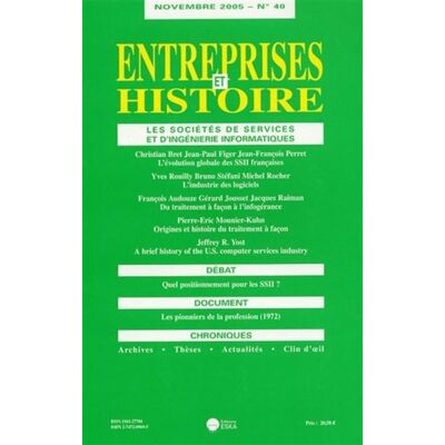 Entreprises et histoire 40 societes de s - EDITIONS ESKA - Eska - broché - Revue - Publicité Entreprises et histoire 40 societes de s - EDITIONS ESKA - Eska - broché - Revue - Publicité