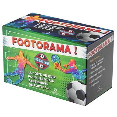 Footorama ! La boîte de quiz pour les vrais passionnés de football - AA.VV. - Gremese - Boîte ou accessoire - Jeux livres objets - Publicité Footorama ! La boîte de quiz pour les vrais passionnés de football - AA.VV. - Gremese - Boîte ou accessoire - Jeux livres objets - Publicité