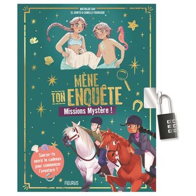 Mène ton enquête : Missions Mystère ! (avec cadenas) - Mathilde Ray - Fleurus - relié - Roman junior - Publicité Mène ton enquête : Missions Mystère ! (avec cadenas) - Mathilde Ray - Fleurus - relié - Roman junior - Publicité