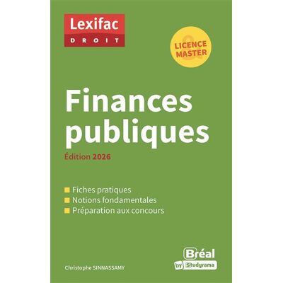Finances publiques Édition 2026 - Christophe Sinnassamy - Bréal - broché - Scolaire / Universitaire - Publicité Finances publiques Édition 2026 - Christophe Sinnassamy - Bréal - broché - Scolaire / Universitaire - Publicité