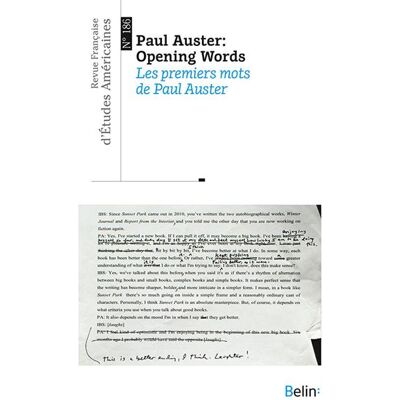 Revue française d'études américaines n° 186 (2026-1) Paul Auster: Opening Words - Collectif - Belin - broché - Revue - Publicité Revue française d'études américaines n° 186 (2026-1) Paul Auster: Opening Words - Collectif - Belin - broché - Revue - Publicité