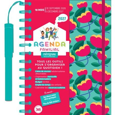 Agenda familial Mémoniak 2027, septembre 2026 à décembre 2027 - Collectif - Editions 365 - broché - Agenda - Publicité Agenda familial Mémoniak 2027, septembre 2026 à décembre 2027 - Collectif - Editions 365 - broché - Agenda - Publicité