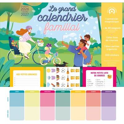 Le grand calendrier familial 2026/2027 - - Lilidoll - Fleurus - Calendrier - Publicité Le grand calendrier familial 2026/2027 - - Lilidoll - Fleurus - Calendrier - Publicité