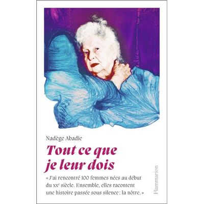 Tout ce que je leur dois - Nadège Abadie - Flammarion - broché - Essai - Publicité Tout ce que je leur dois - Nadège Abadie - Flammarion - broché - Essai - Publicité