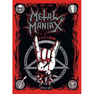 Metal Maniax 1+2 = 666 - Fef - Lapin - cartonné - Bande dessinée - Publicité Metal Maniax 1+2 = 666 - Fef - Lapin - cartonné - Bande dessinée - Publicité