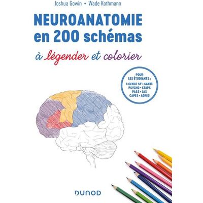 Neuroanatomie en 200 schémas à légender et colorier - Joshua Gowin - Dunod - broché - Scolaire / Universitaire - Publicité Neuroanatomie en 200 schémas à légender et colorier - Joshua Gowin - Dunod - broché - Scolaire / Universitaire - Publicité