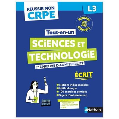 Réussir mon CRPE Sciences et technologie 2e épreuve d'admissibilité L3 écrit 2027 - Franck Douet - Nathan - broché - Scolaire / Universitaire - Publicité Réussir mon CRPE Sciences et technologie 2e épreuve d'admissibilité L3 écrit 2027 - Franck Douet - Nathan - broché - Scolaire / Universitaire - Publicité