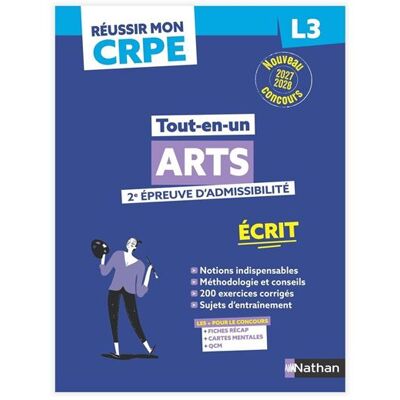 Réussir mon CRPE Arts 2e épreuve d'admissibilité L3 écrit 2027 - Hervé Thibon - Nathan - broché - Scolaire / Universitaire - Publicité Réussir mon CRPE Arts 2e épreuve d'admissibilité L3 écrit 2027 - Hervé Thibon - Nathan - broché - Scolaire / Universitaire - Publicité